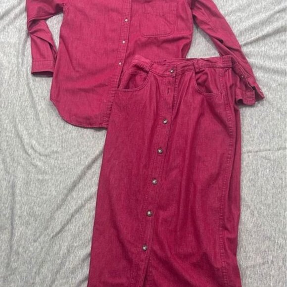 Woolrich Dress womens 6 santa fe denim made in usa 2 piece - Picture 1 of 10